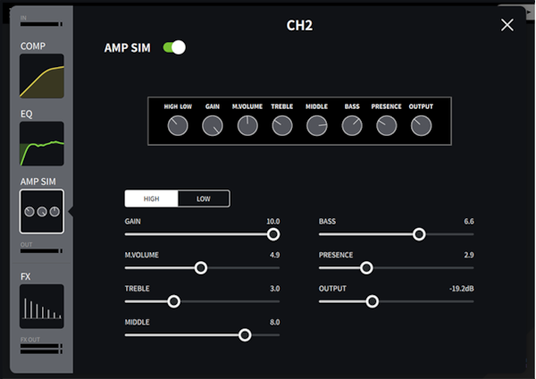 AMP SIM (Simulateur d'ampli)
