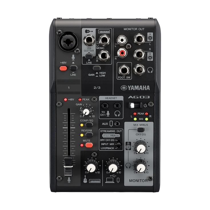 Yamaha Live Streaming Mixer AG03MK2 Black