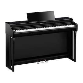 Diagonal side view of Yamaha Clavinova CLP-825PE