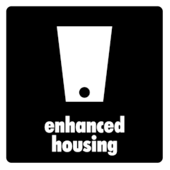 Improved housing for clean, reliable drum sound.