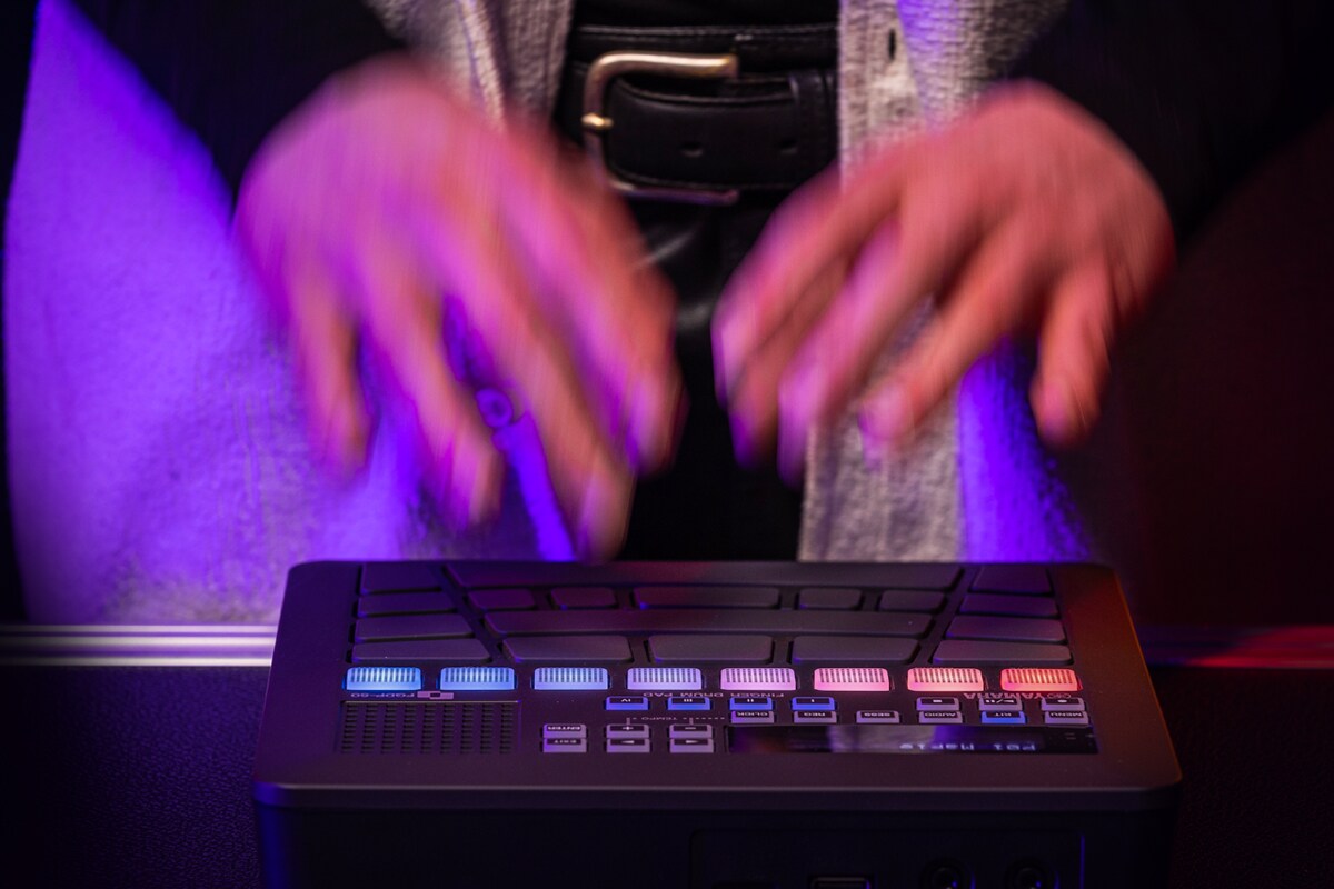 Close-up of hands playing FGDP