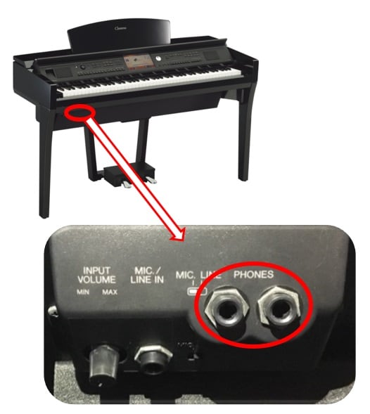 Digital Piano Where should I connect my headphone to the piano