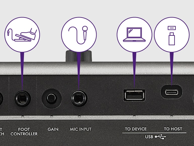 The PSR-I610 connection terminals