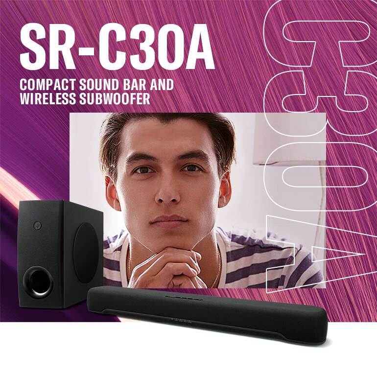 YAMAHA サウンドバー SR-CUC30A セット sr-c30a Amazon.co.jp: ヤマハ(YAMAHA) コンパクトサウンドバー SR-C30A 横幅