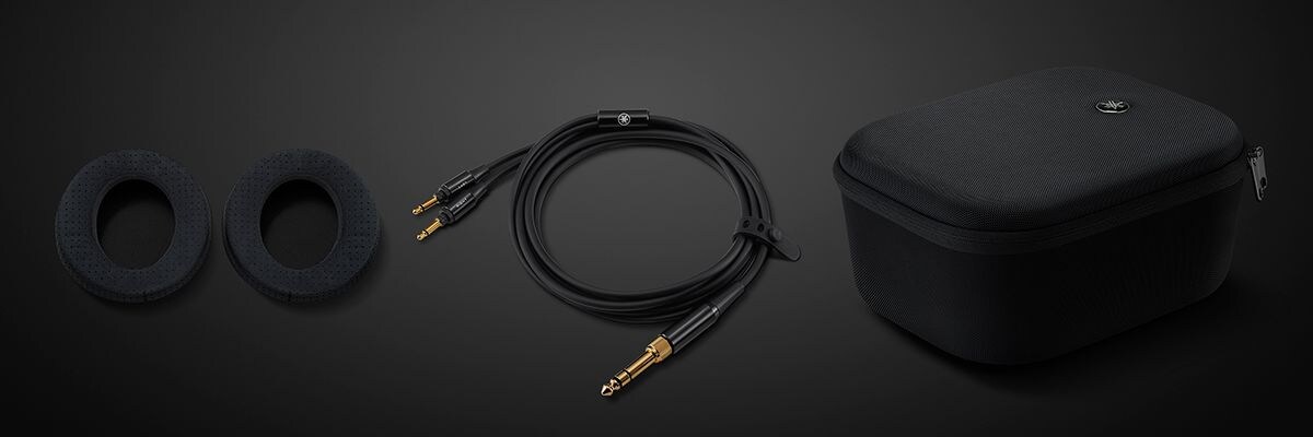 Assorted accessories for the YH4000 headphones