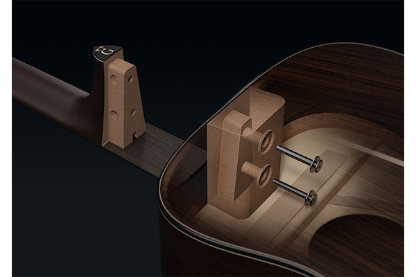 illustration of bolt-on neck joint