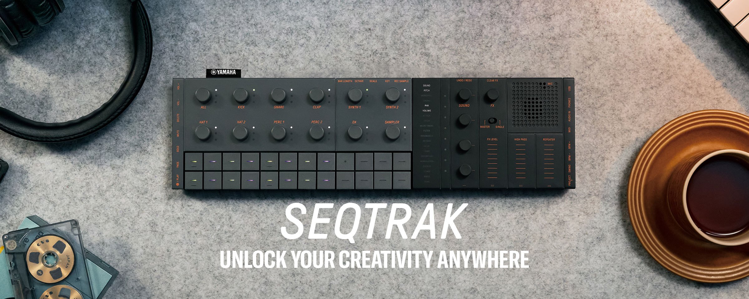 DJ機材 YAMAHA SEQTRAK SEQTRAK - Specs - Music Production Studios - Synthesizers