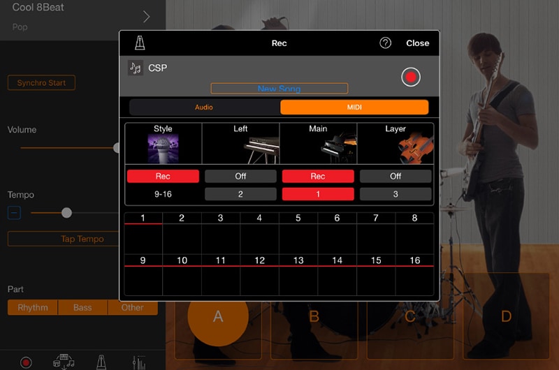 MULTI-TRACK SONG RECORDER