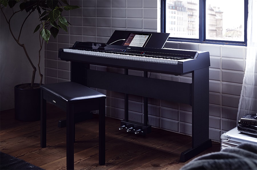 A Yamaha P-S500 digital piano in a room