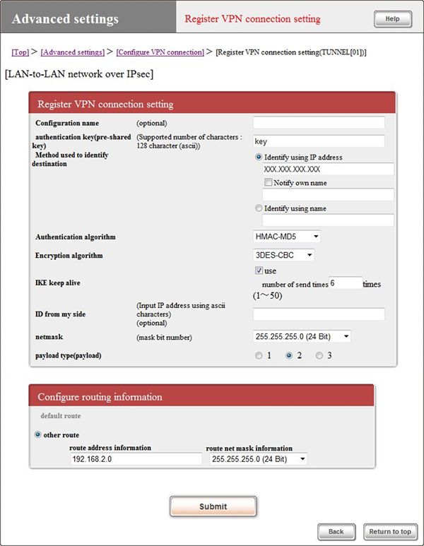 IPv4 IPsec VPN - Yamaha - Canada - English