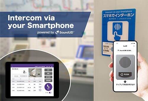« Intercom via votre Smartphone alimenté par SoundUD » Système d'intercom pour les installations
