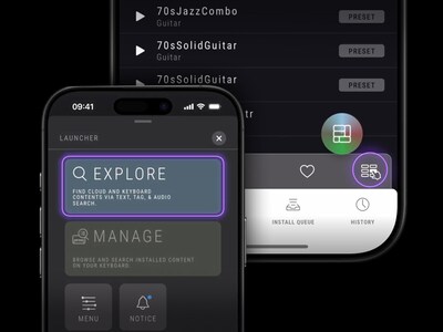 Captures d'écran des résultats de recherche d'EXPANSION MANAGER et du menu de lancement
