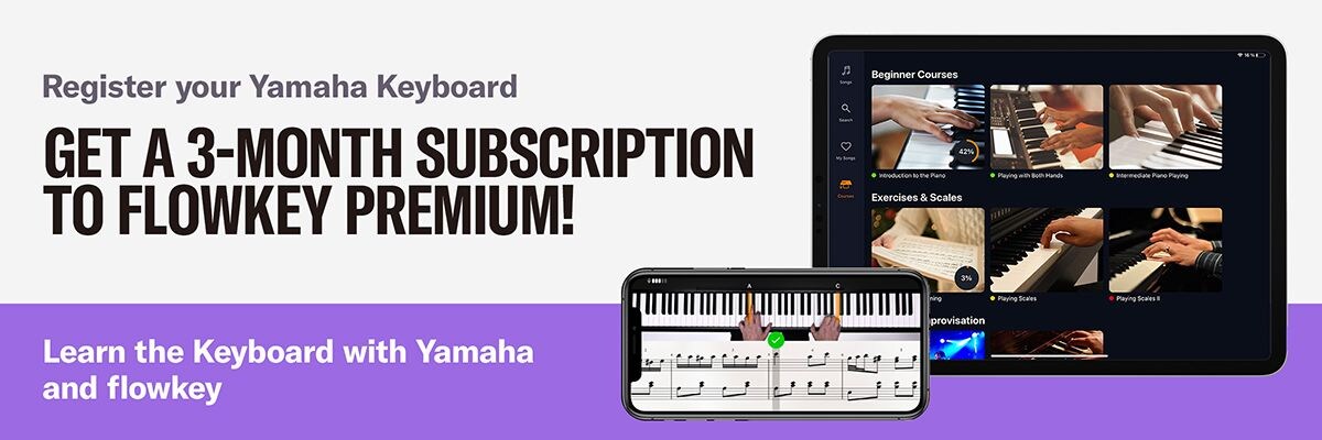 Clavier numérique Bannière publicitaire flowkey