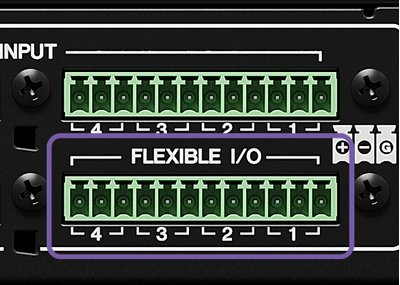 FLEXIBLE I/O à 4 canaux (Euroblock)