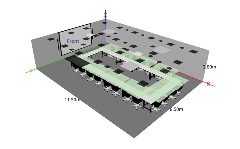 Interface utilisateur du navigateur montrant la conception et la configuration automatiques pour Voice Lift de ProVisionaire Plan vers ADECIA