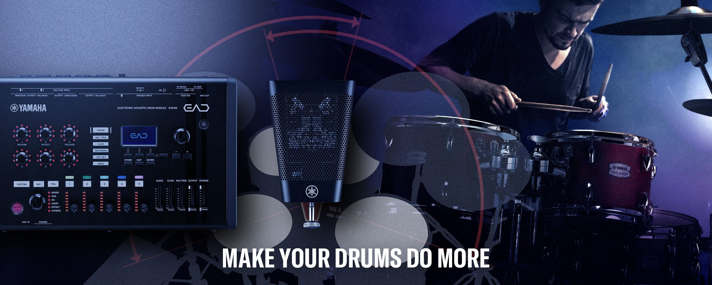 Image composite illustrant intuitivement les fonctionnalités et l'utilisation de l'EAD50