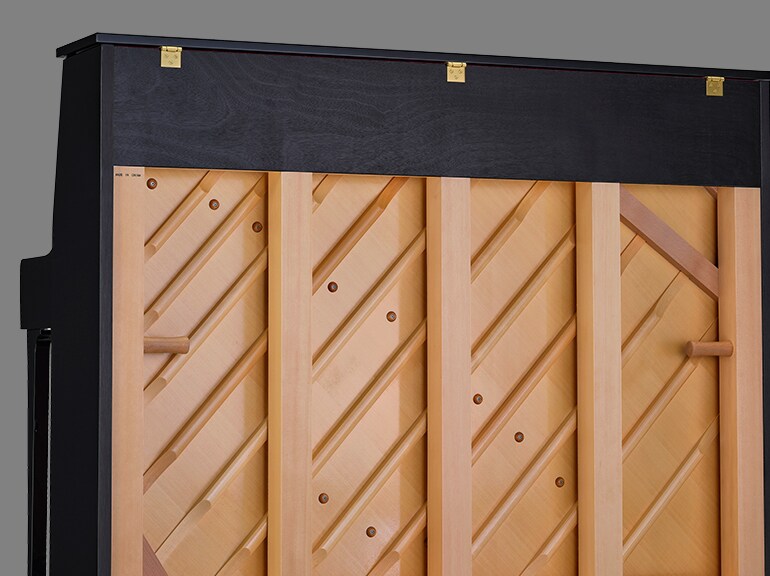 Image illustrant la table d'harmonie et les barrages