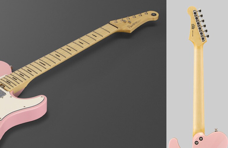 Photo en gros plan de la forme du manche de la Pacifica SC Professional