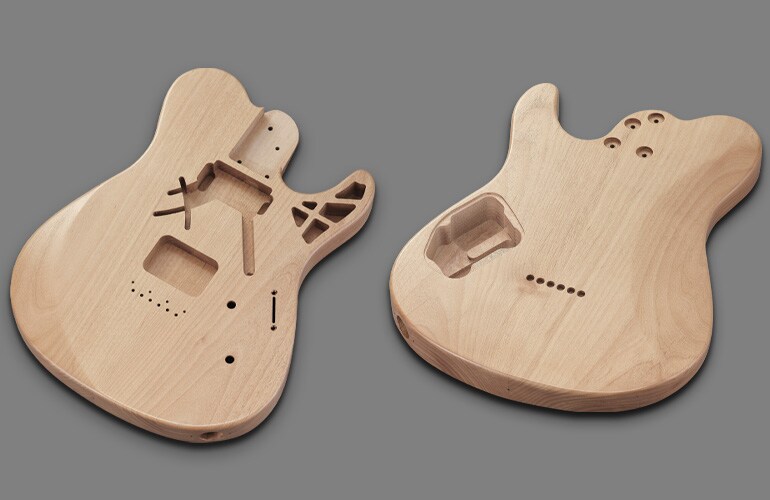 Forme du corps de la Pacifica SC Standard Plus avec fentes et chambrage