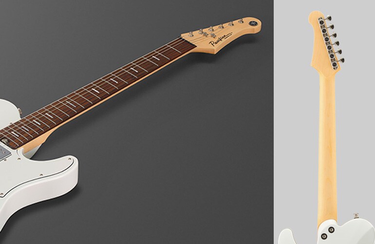 Photo en gros plan de la forme du manche de la Pacifica SC Standard Plus