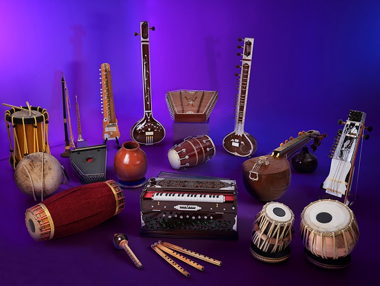 Instruments indiens traditionnels présents sur le PSR-I610