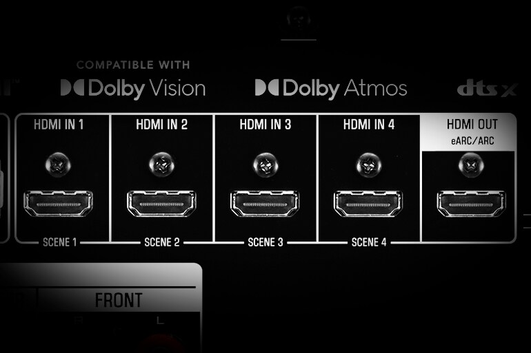 Ports HDMI du RX300A.