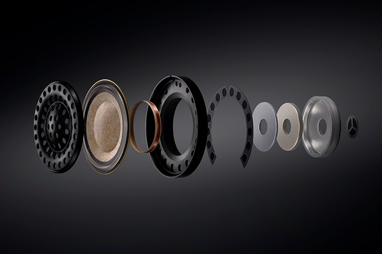 Intérieur du pilote du casque audio YHC3000