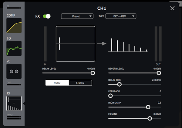 FX (REVREB, DELAY)
