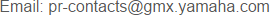 Email: pr-contacts@gmx.yamaha.com