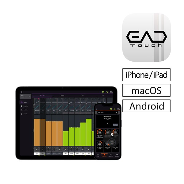 Icône de l’application EAD Touch et écran de contrôle