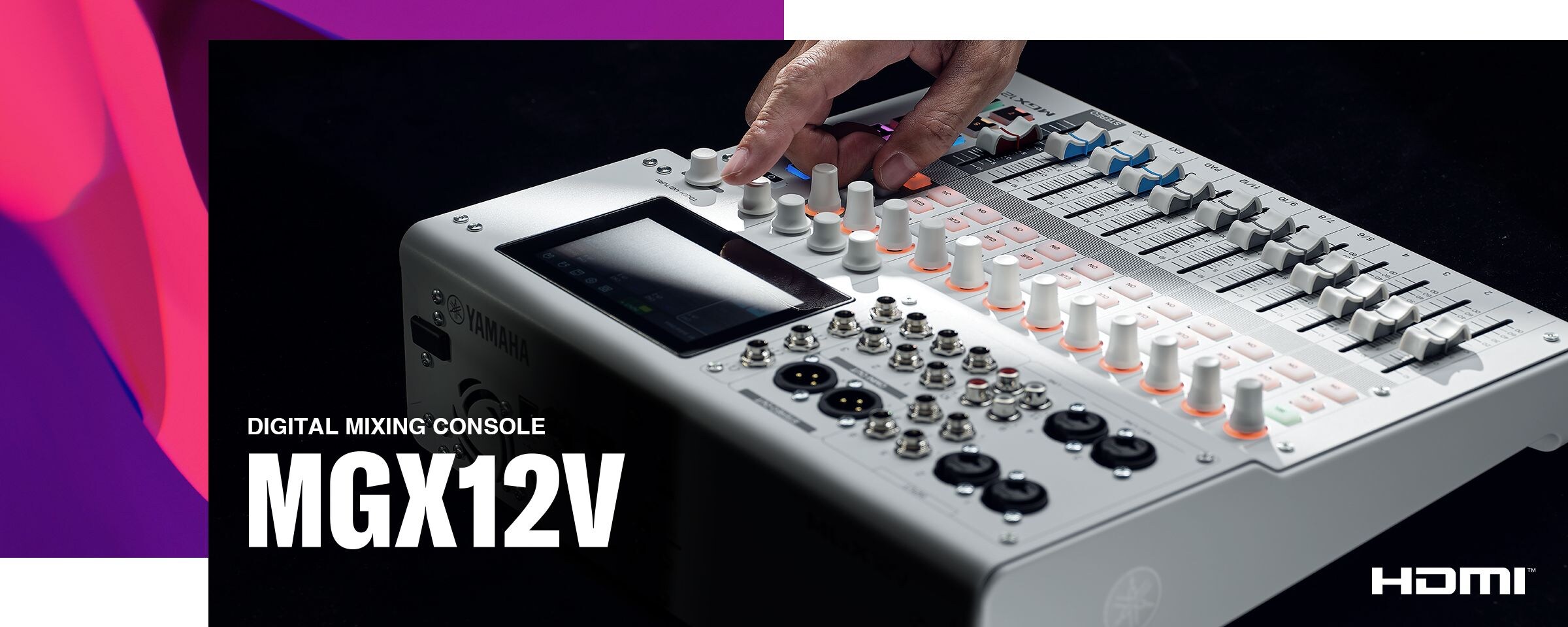 Console de mixage numérique Yamaha 18 canaux avec interface vidéo MGX12V