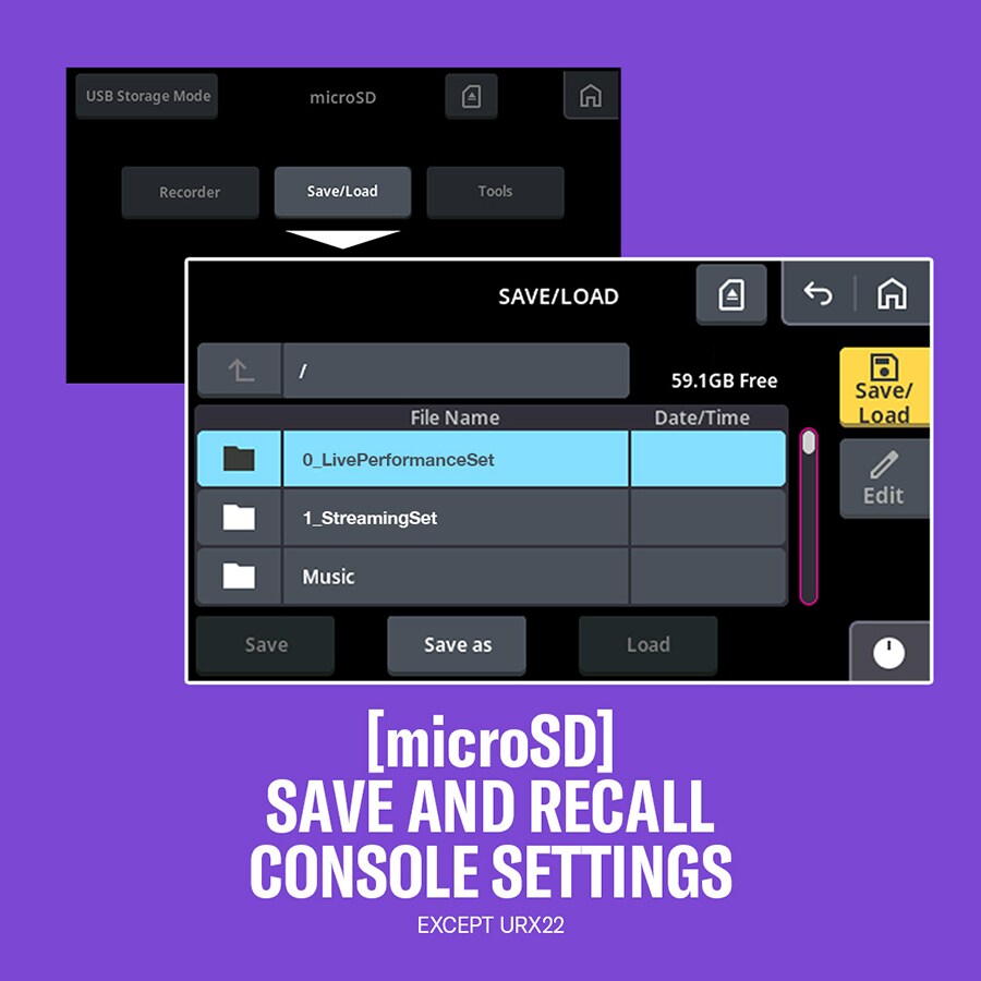 [microSD] Sauvegarde et rappel des paramètres de la console