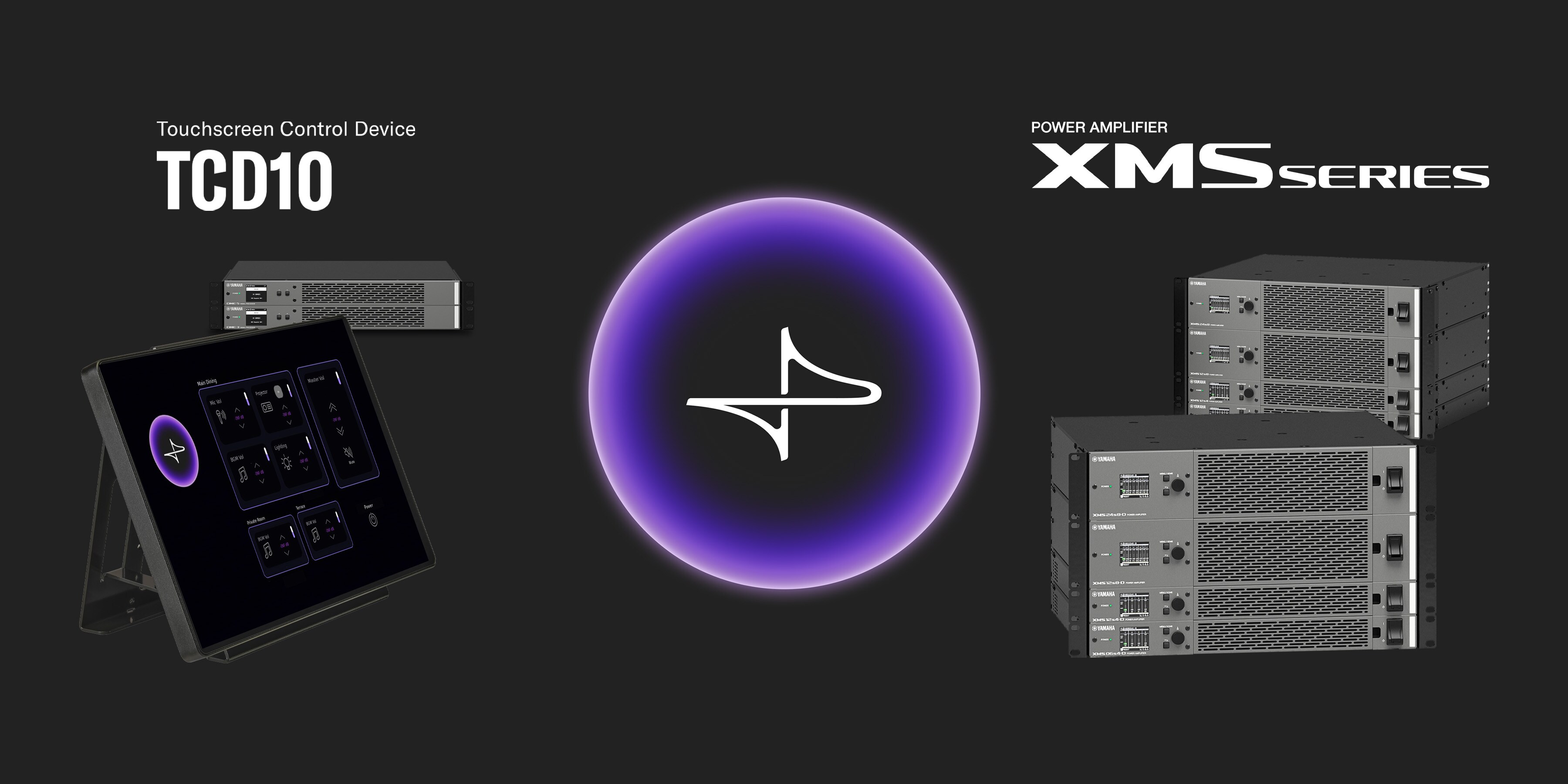 Nouvel écosystème de solutions d'installation commerciale avec les amplificateurs de puissance de la série XMS et le dispositif de contrôle à écran tactile TCD10