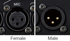 Connectors often used with PA systems