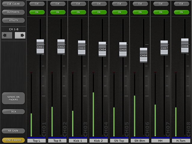 Main Window (Long Faders)