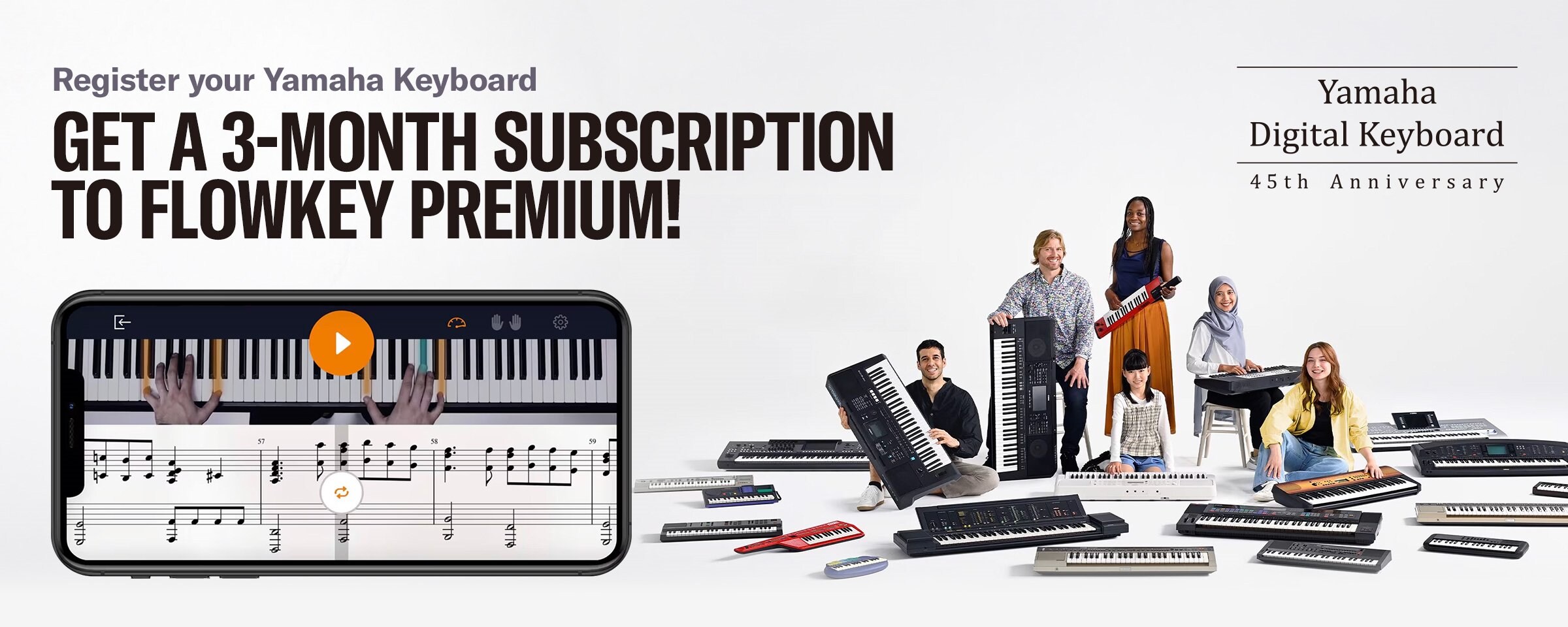 Visuel principal de la campagne Flowkey