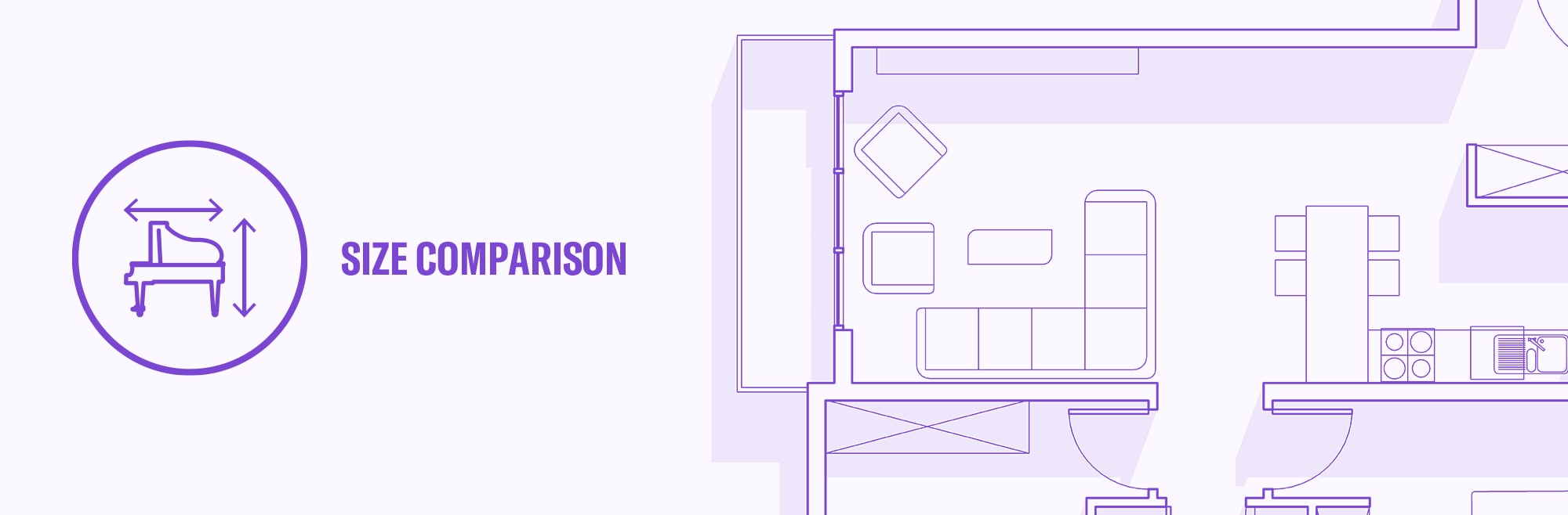 Size comparison Banner